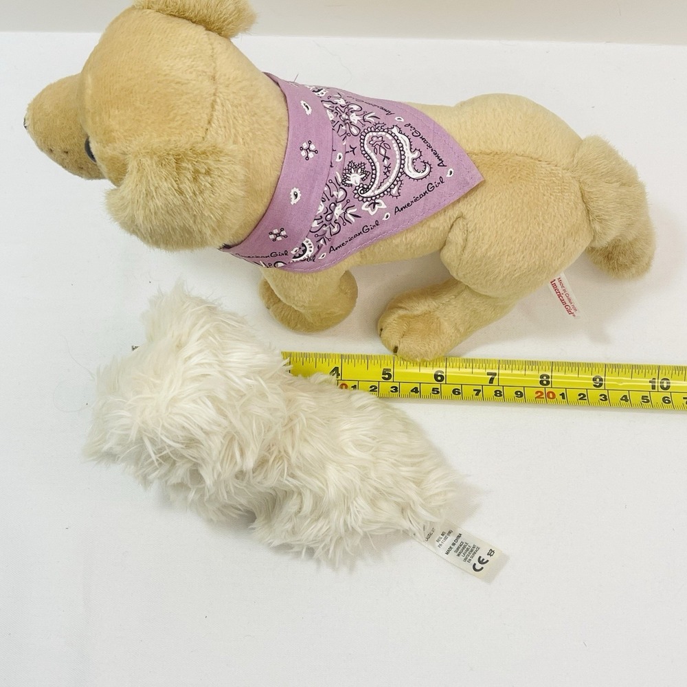 American Girl Doll Sandy Posable Coconut Stiff Grooming Bath Tub Dog Lot - Picture 15 of 15
